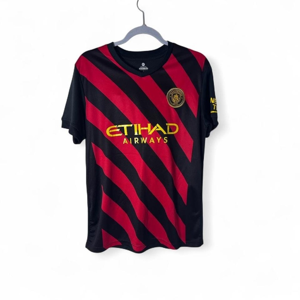 Manchester‎ City Haaland #9 black & red away jersey large #football #soccer